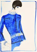 Large Karl Lagerfeld Fashion Drawing - Sold for $3,750 on 12-09-2021 (Lot 6).jpg